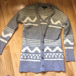 Banana Republic Gray and Cream Cardigan